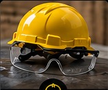 Casque et lunettes de sécurité